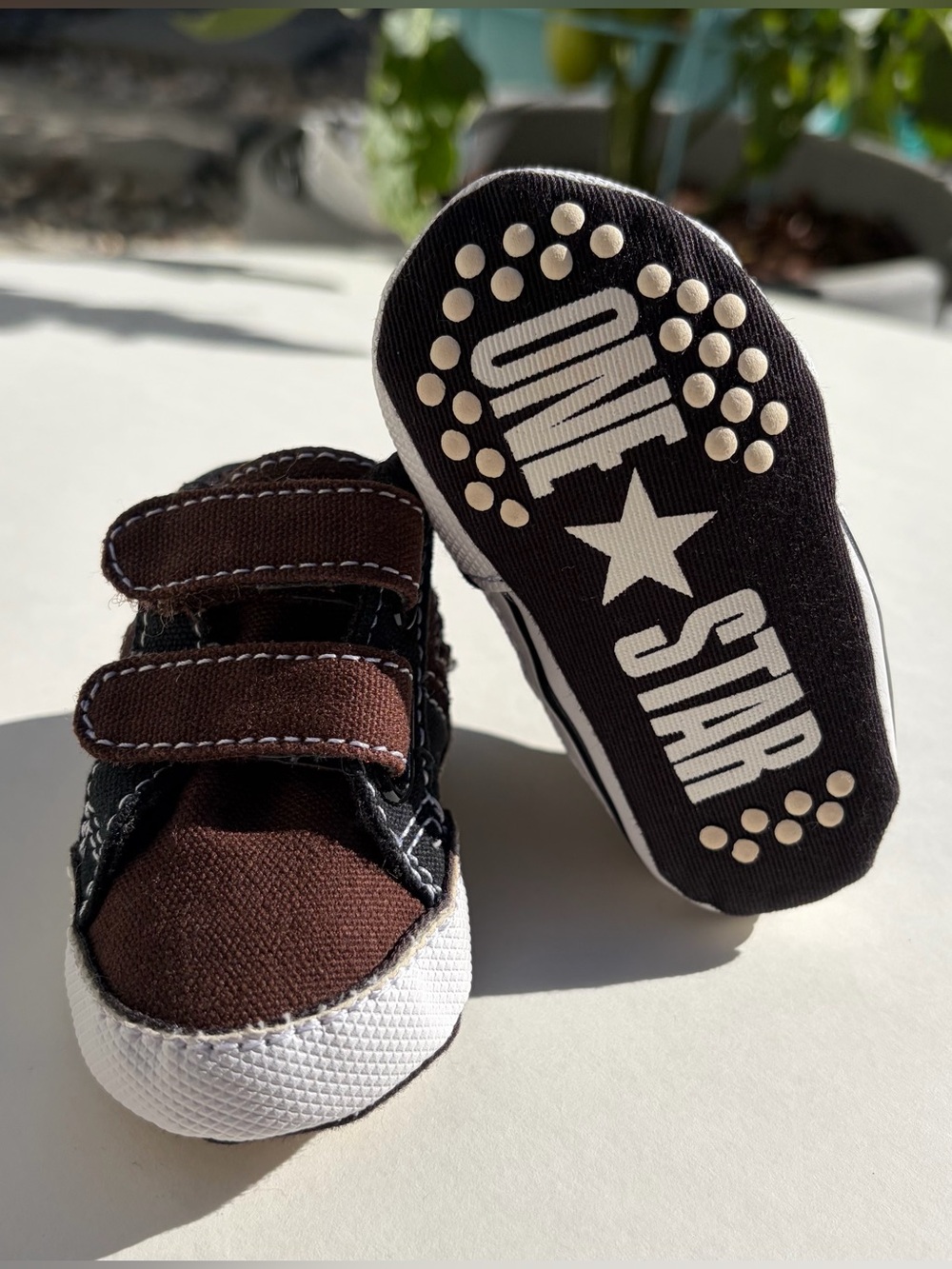 Converse One Star Crib Sneakers Brown‎ / Black Infant Baby 1